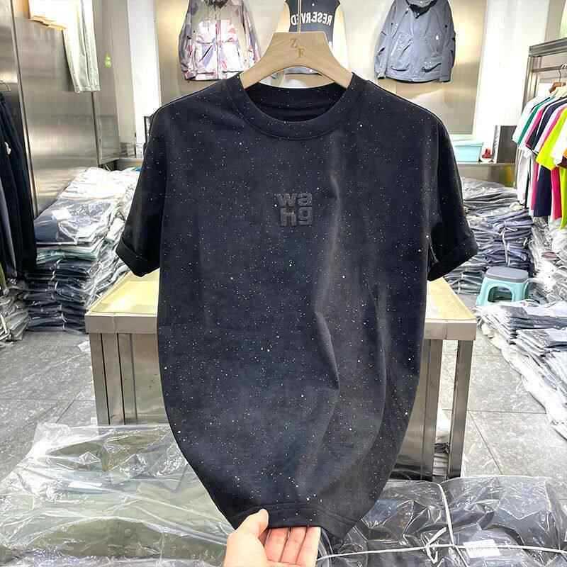 5.4-Gypsophila Letter เสื้อยืดแขนสั้นผู้ชายฤดูร้อนสไตล์ใหม่ All-Match อินเทรนด์รอบคอ Bo