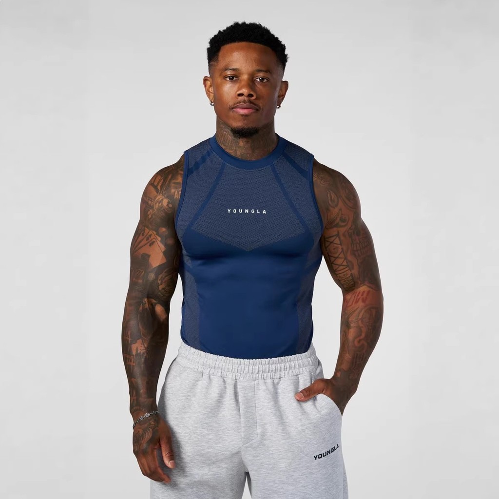 New Sports Vest Tights High Elastic Training Clothes Jogging Exercise Workout Clothes Top MLwX