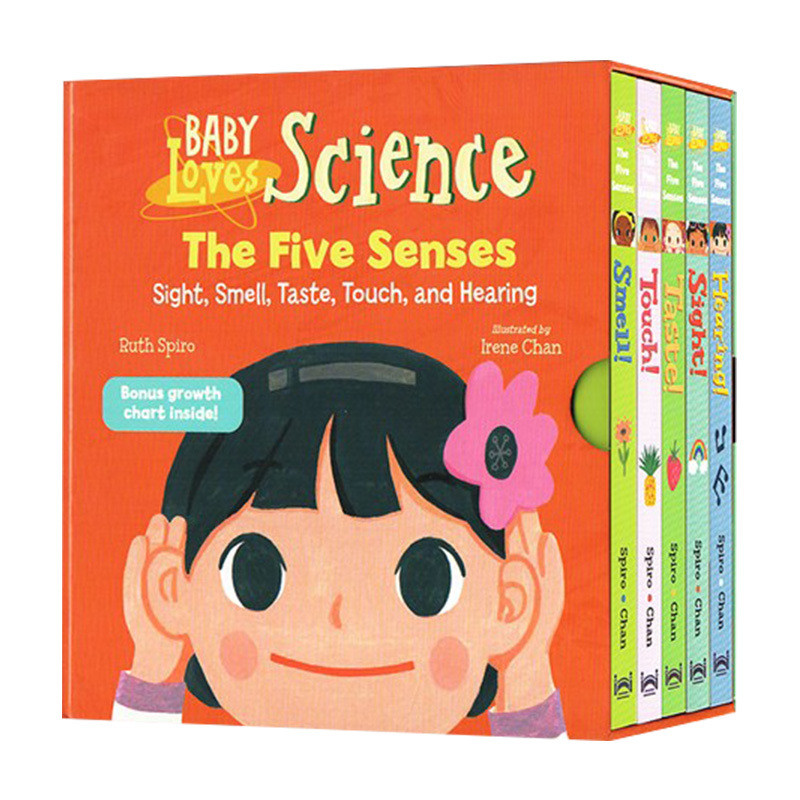 วาด Boxed babyloves Baby English senses Book Love Science five Parent-Child 5 เล่ม 80P0