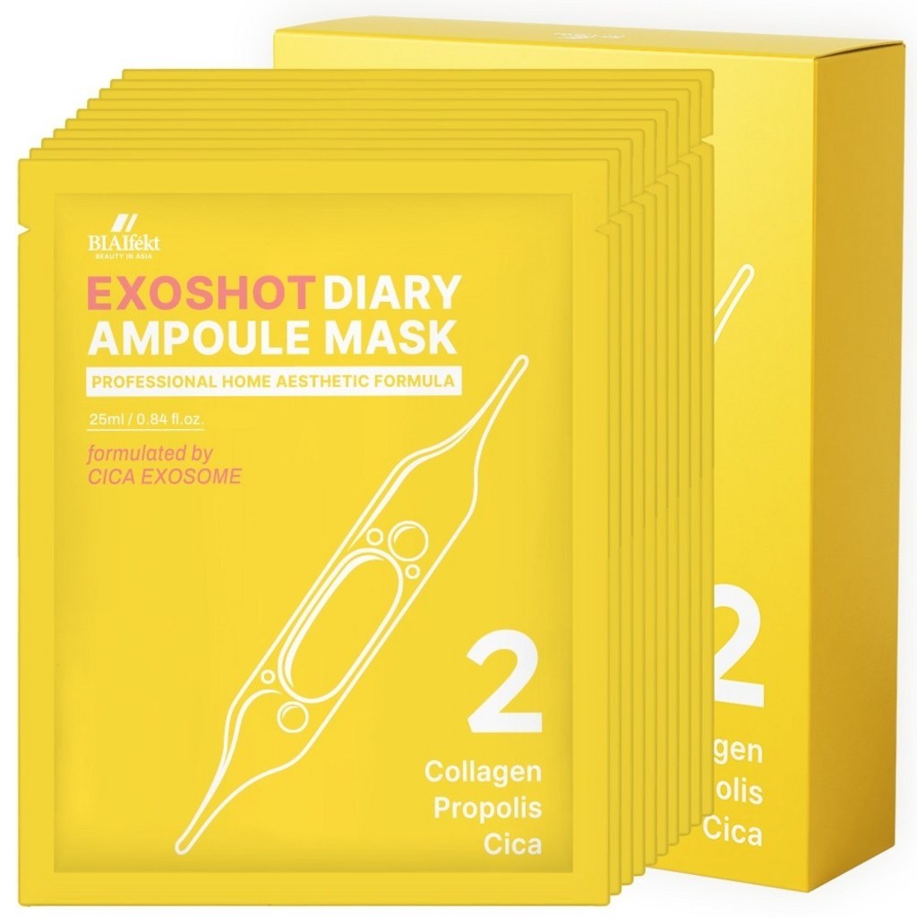 BIAlfektEXOSHOT Diary Ampoule Mask #2 คอลลาเจน Propolis Cica 25ml – 10 แผ่น x3