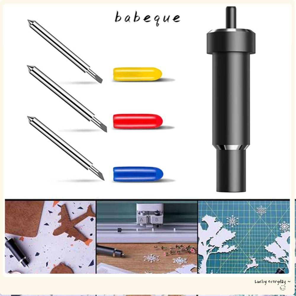 ใบมีดพล็อตเตอร์ BABEQUE, ใบมีดโลหะตัดลึก, ที่ใส่ใบมีดเรียบ 30 45 60 องศาสําหรับ Cricut Explore 3/Air