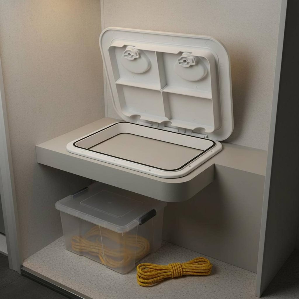 Weatherproof Marine Deck Entry Hatch ปกฟักพลาสติกติดทนนานพื้นผิวลื่นสําหรับเรือยอชท์, Speedboat