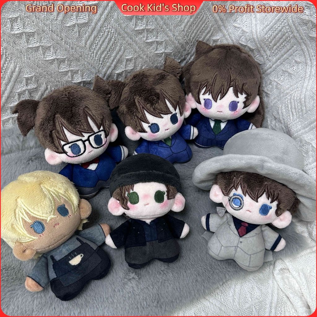 Detective Conan Kudo Shinichi Mouri Ran 10 ซม.ตุ๊กตาผ้าฝ้ายจี้, Fit สําหรับเสื้อผ้าตุ๊กตา, ตุ๊กตาของ