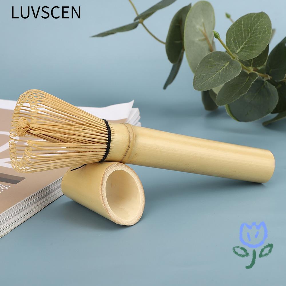 STARPICS Bamboo Chasen, Bamboo Long Handle Matcha Whisk, Tea Tool White Traditional Green Tea Whisk 