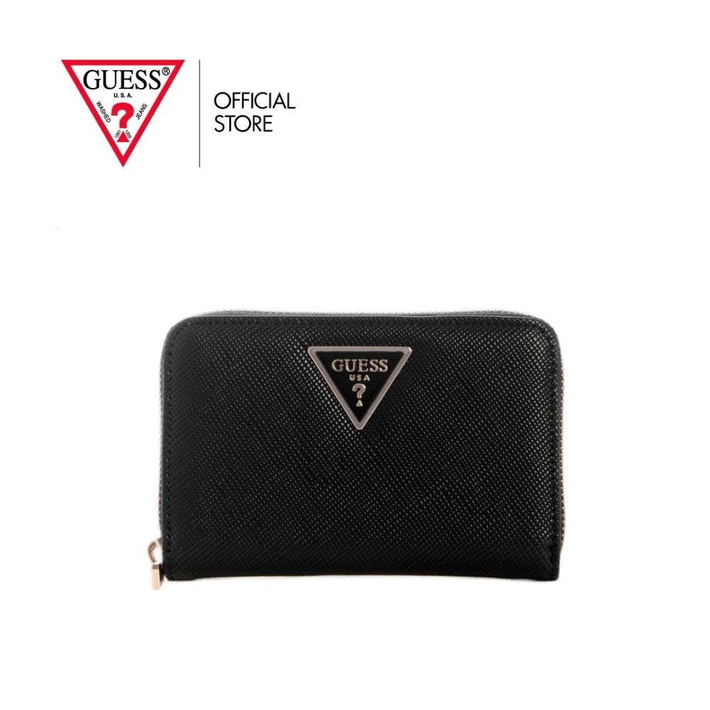 GUESS กระเป๋า รุ่น ZG7459140 LAUREL II SLG MED ZIP AROUND ZIP WALLET สีดำ