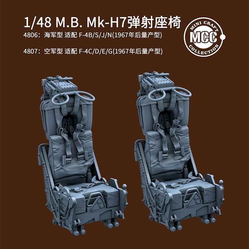 3G รุ่น MCC3D เรซิ่นเครื่องพิมพ์ Navy F-4B/S/J/N Air Force F-4C/D/E/F/G Catapult Seat