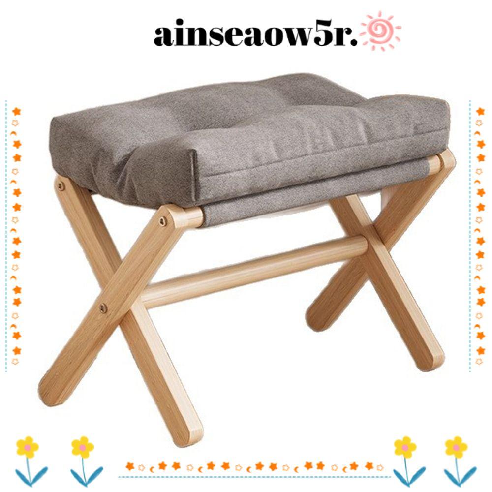 AINSEOW5R ที่วางเท้าแบบนุ่ม, ฝาครอบแบบถอดได้กํามะหยี่นุ่มสตูลวางเท้า, ไม้เนื้อแข็งเรียบง่ายผ้าล้างทํ