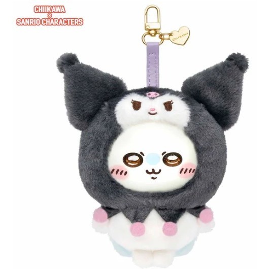 [ส่งตรงจากญี่ปุ่น] พวงกุญแจตุ๊กตา Momonga x Kuromi Kiramekko Mascot จี้ห้อยกระเป๋า โมมอนก้า คุโรมิ ตาวิ้งค์ Plush Keychain Bag Charm ลิขสิทธิ์แท้ ตุ๊กตาห้อยกระเป๋า น่ารัก Kawaii Chiikawa Sanrio
