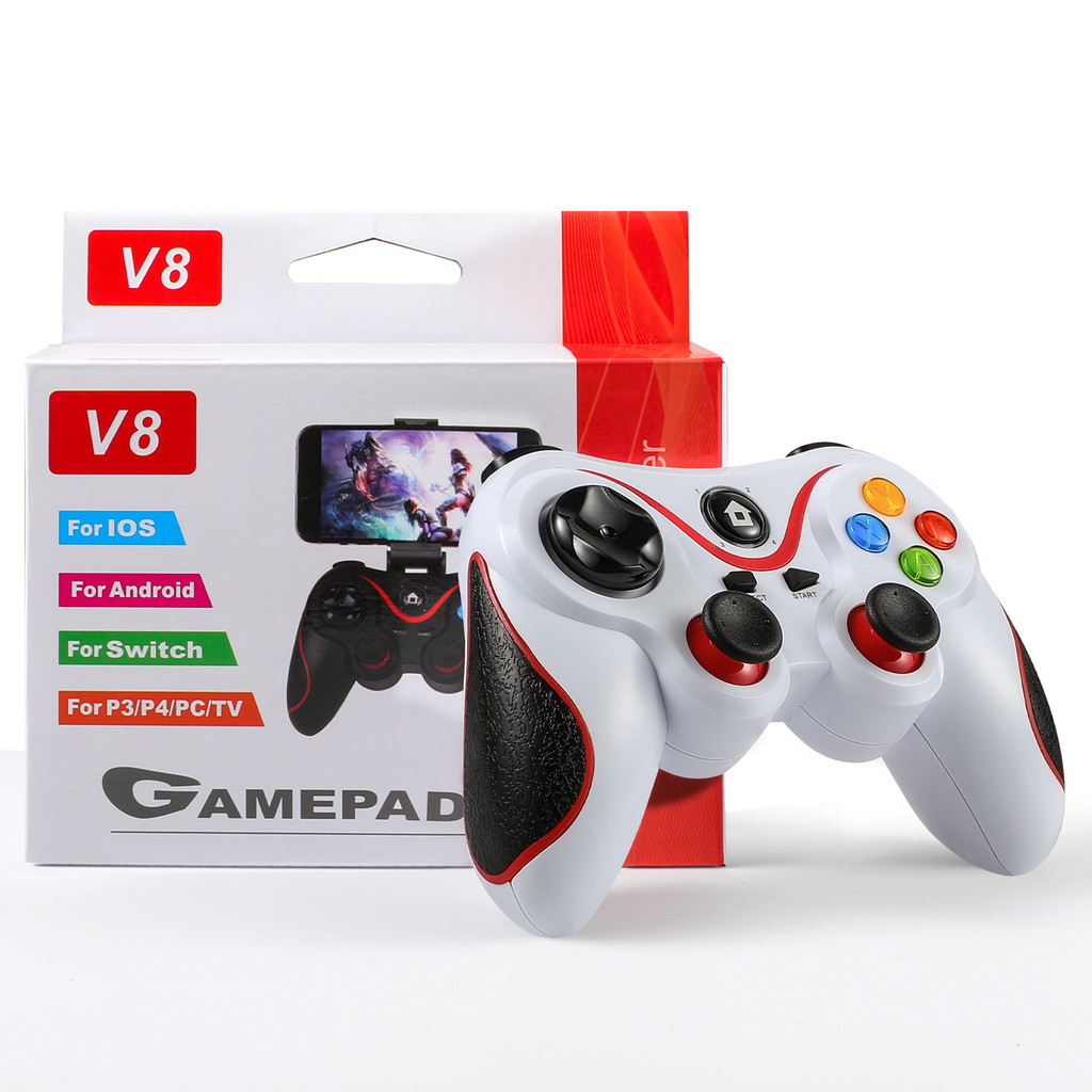 V8 เกมแพดรองรับโทรศัพท์มือถือ Android/ios เกม p3/pc แบบพกพา UHAX