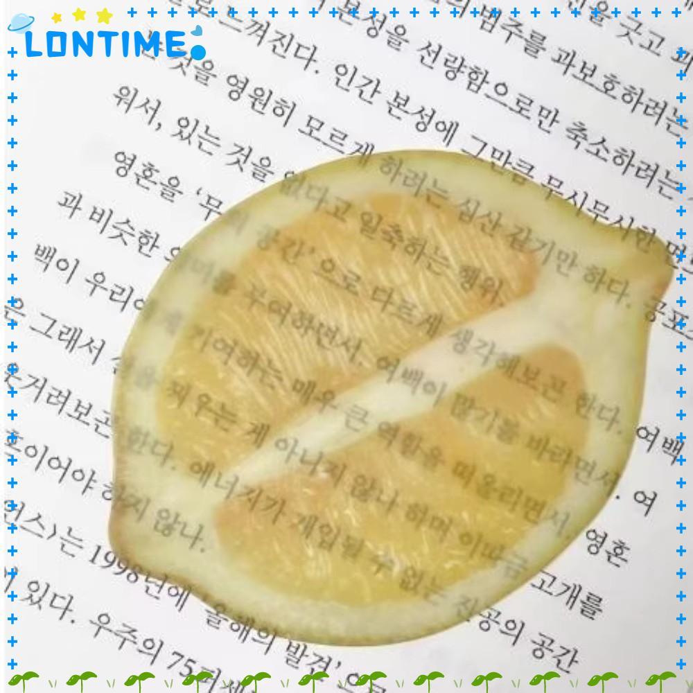 LONTIME ที่คั่นชิ้นผลไม้,การ์ตูนน่ารักจําลองผลไม้จําลองที่คั่น,ที่มีคุณภาพสูงตลกอะคริลิหน้าคู่มือเครื่องหมาย