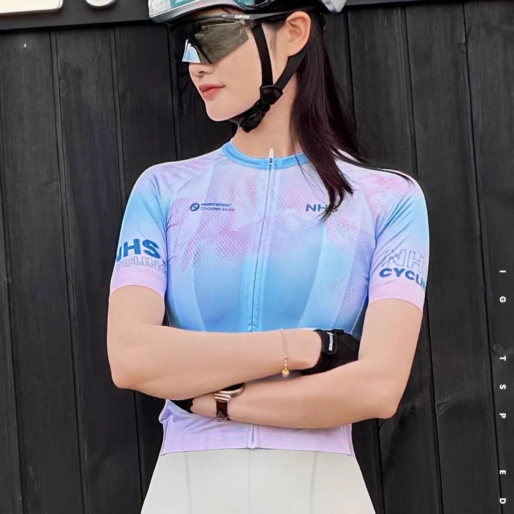 เสื้อเจอร์ซีย์นักปั่น 2026 ฤดูร้อน Unisex พิมพ์ Tie-Dye เส้นใยนม Breathable Quick-Drying Slim-fit จักรยานเสือภูเขาจักรยานเสือหมอบอุปกรณ์กีฬาขี่จักรยานแขนสั้นด้านบน