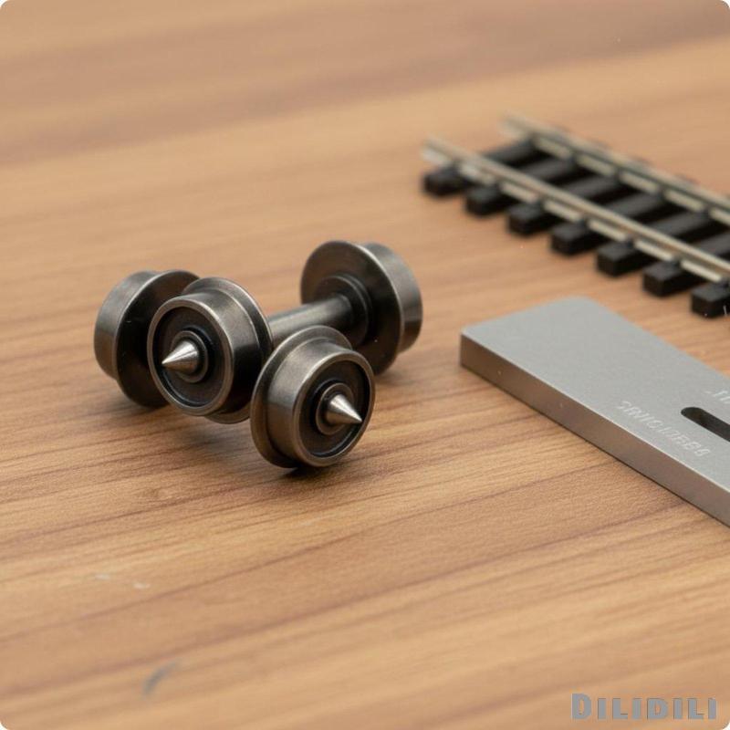 [Dilidili] 1:160 Train Wheels Universal Fit N Scale Train Wheel Set Replacement Part Scale ล้อโลหะสํ