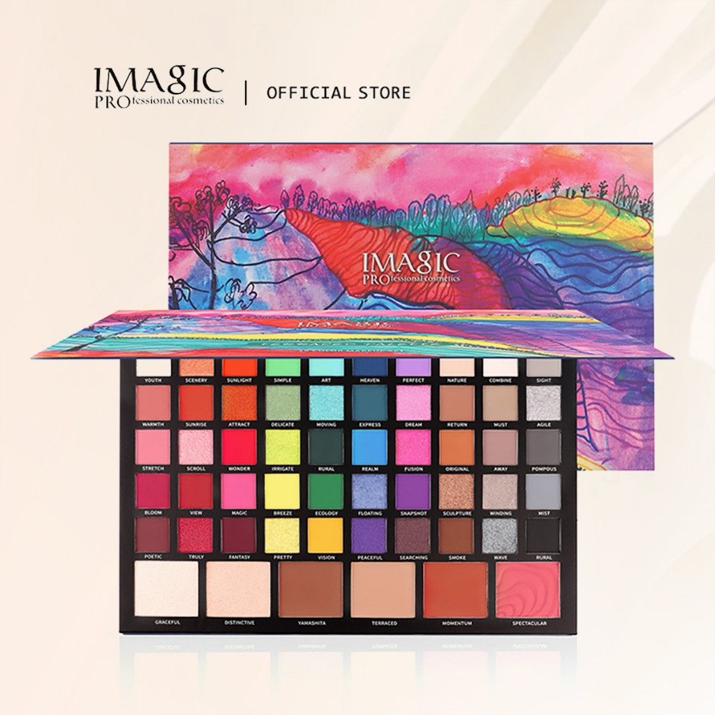IMAGIC จินตนาการ อายแชโดว์พาเลท ชิมเมอร์ เนื้อแมท ชิมเมอร์ ไฮไลท์ คอนทัวร์ ติดทนนาน 4 ใน 1 56 สี