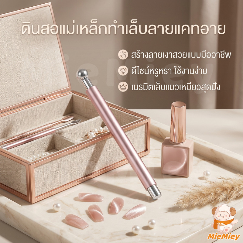 อุปกรณ์ทำเล็บ แม่เหล็กดึงสีเจล หัวเรียวเล็ก ควบคุมง่าย ดึงลายแคทอายสวย ใช้งานได้ทั้งมือใหม่และมืออาชีพ