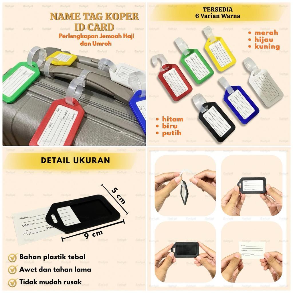 ชื่อแท็กกระเป๋าเดินทาง jamaah haji umrah id card กระเป๋าเดินทาง jamaah haji umrah แนะนําป้ายกระเป๋าเ