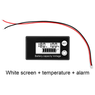 6133A มิเตอร์วัดแรงดันไฟดิจิทัล DC8-100V หน้าจอ LCD แสดงระดับแบตเตอรี่ลิเธียม ระบบสาย 2 เส้น ติดตั้งง่าย อุปกรณ์ช่างไฟฟ้