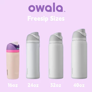 Owala FreeSip ขนาด 16oz - ขวดน้ำสแตนเลสสำหรับเด็ก กันหก กันรั่ว พร้อมหลอดดูด