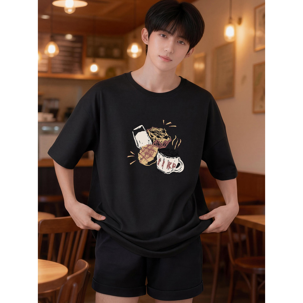 2X661 Lelaki Baju T เสื้อผู้ชาย Tshirt เสื้อยืด Plus ขนาดขนาดใหญ่เสื้อรอบคอ Crop Top สไตล์เกาหลี Clo