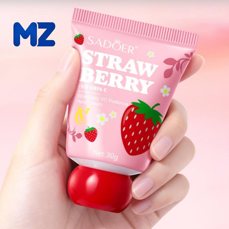 [MZ] SADOER 30g ครีมทามือให้ความชุ่มชื้นรสสตรอเบอร์รี่, VC Brightening Hand Cream ฤดูใบไม้ร่วงและฤดูหนาว Moisturizing Skincare