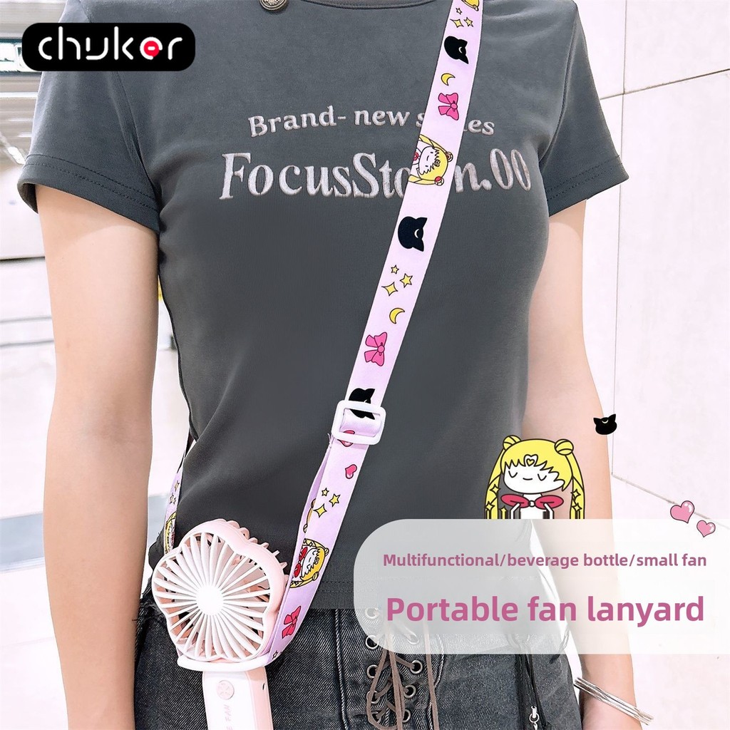 สายคล้องพัดลมมือถือ, เชือกเส้นเล็ก กระเป๋าสะพายข้าง, เชือกสายรัด, สายคล้องคอปรับได้, เชือกแบบพกพาเครื่องดื่ม