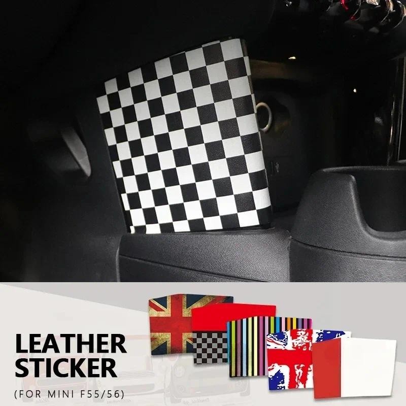 สําหรับ Mini Cooper F55 F56 F57 สําหรับ mini cooper อุปกรณ์เสริมภายในรถสติกเกอร์หนัง USB แผงสติกเกอร