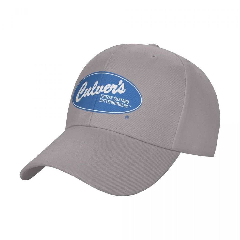 ใหม่ที่มีอยู่ Culvers ร้านอาหารโลโก้เบสบอลหมวกผู้ชายผู้หญิงแฟชั่นโพลีเอสเตอร์สีทึบหมวกปีกโค้ง Unisex