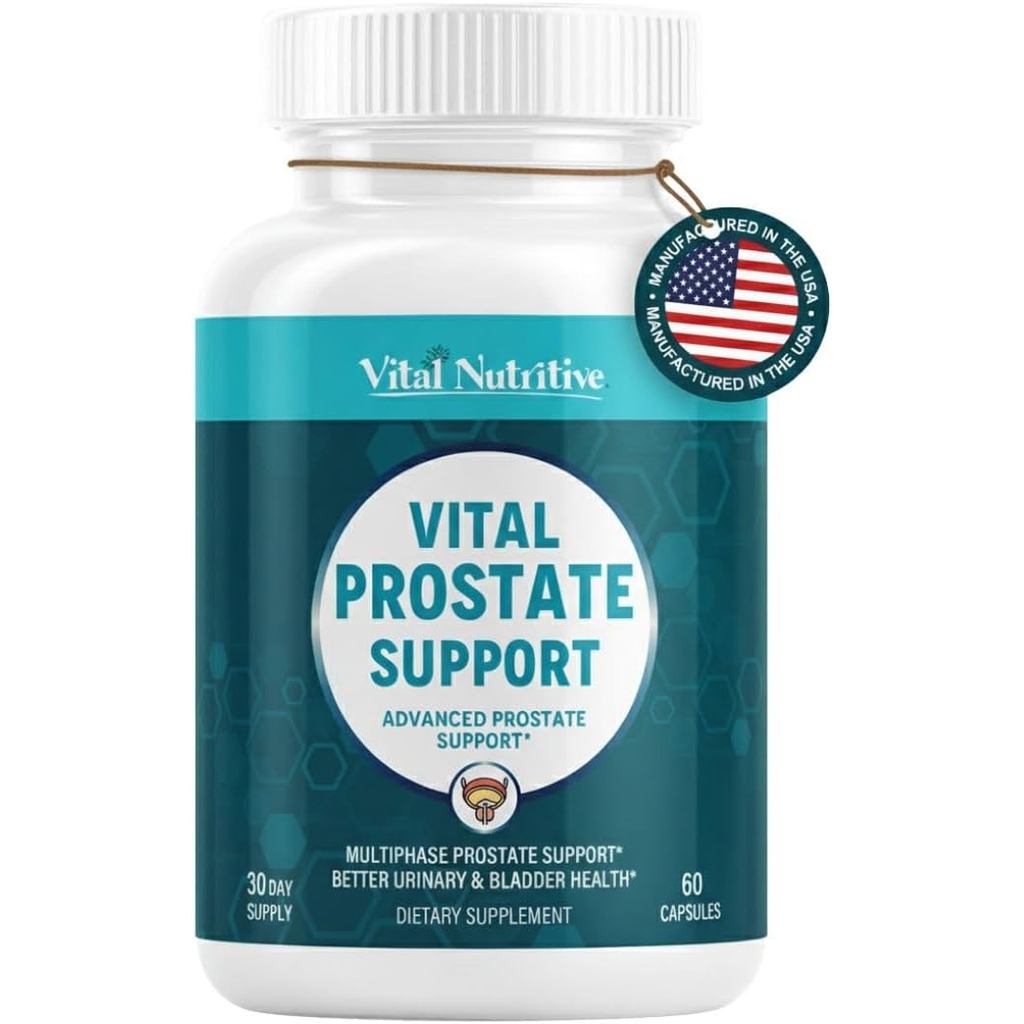 Vital Prostate Supplement for Men - Herb Formula with Saw Palmetto, Beta-Sitosterol & Zinc - Support