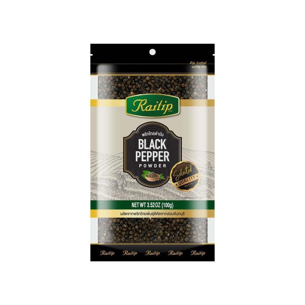 [สินค้าส่งด่วน] ไร่ทิพย์พริกไทยเม็ดดำ 100 กรัม RAITIP BLACK PEPPER 100G.