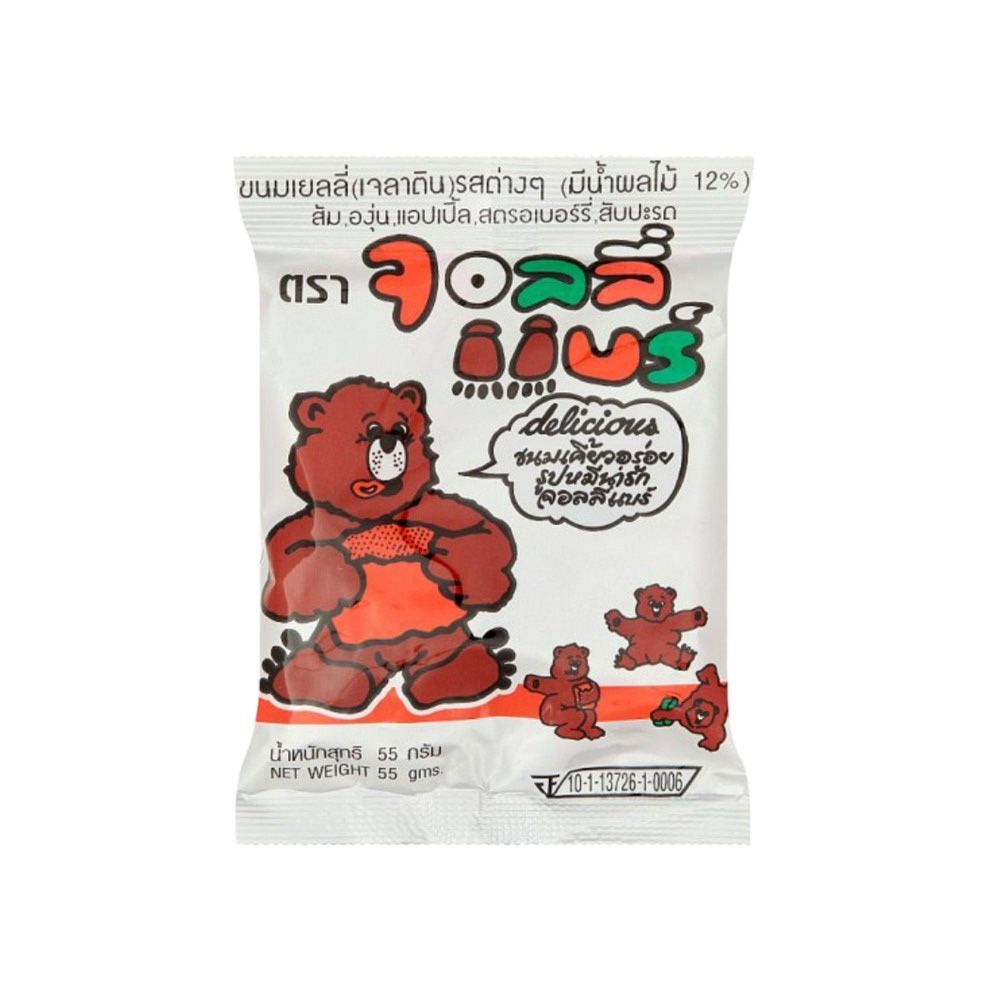 [สินค้าส่งด่วน] จอลลี่แบร์เยลลี่เจลาติน รวมรส 55ก. JOLLY BEAR GELATIN-VARIETY FLAVOUR 55G.