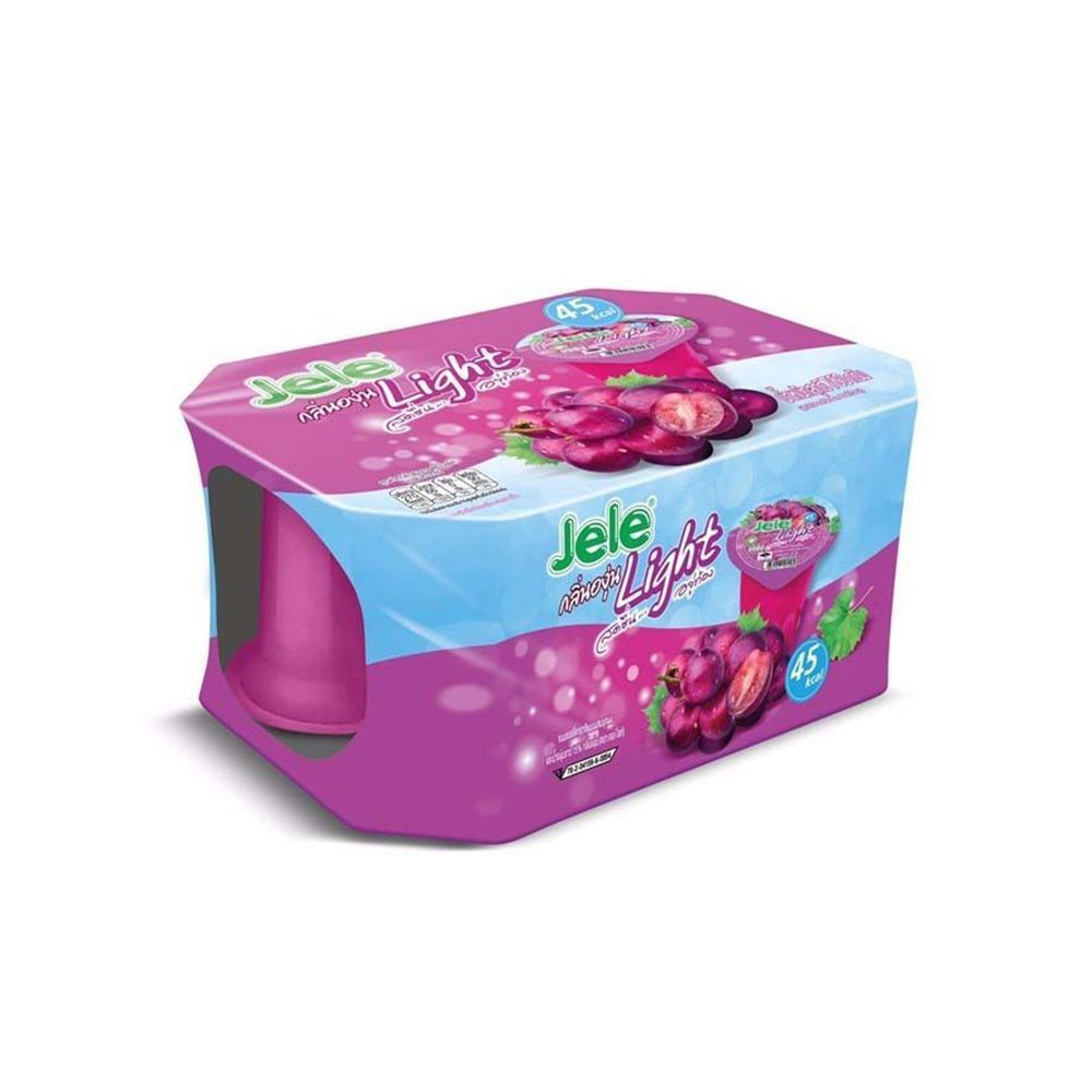 [สินค้าส่งด่วน] เจเล่ไลท์ องุ่น15% 125ก.X6 JELE LIGHT GRAPE 125G.X6
