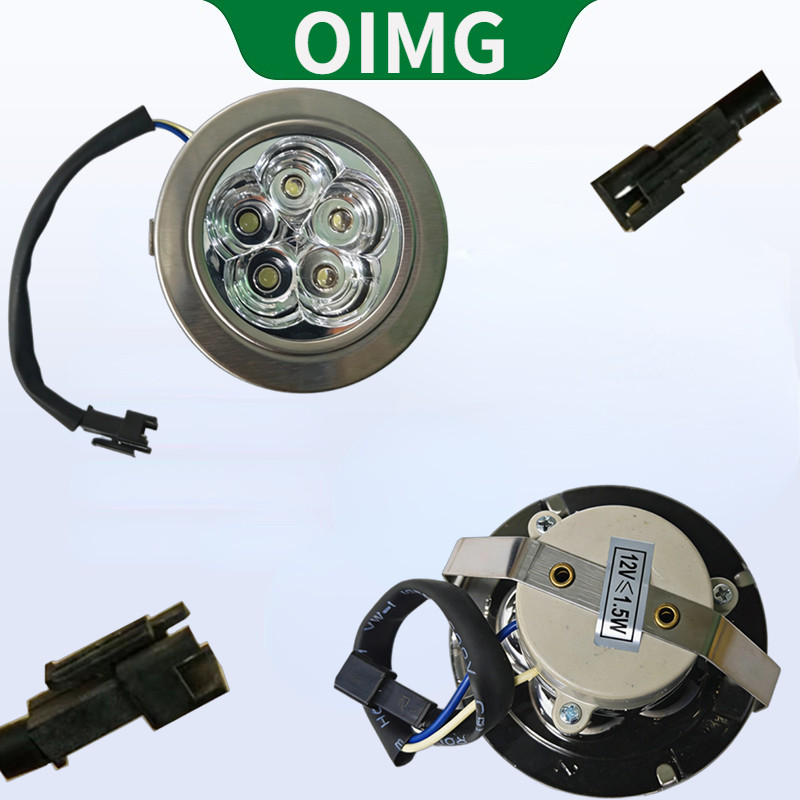 OYMG ไฟ LED 1.5W รอบ 12V 220V แสงสีขาว SM ชายหัวเหมาะสําหรับเครื่องดูดควันช่วง