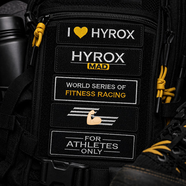 HYROX PATCH - I LOVE HYROX Emblem Running Fitness Race กระเป๋า Velcro PATCH