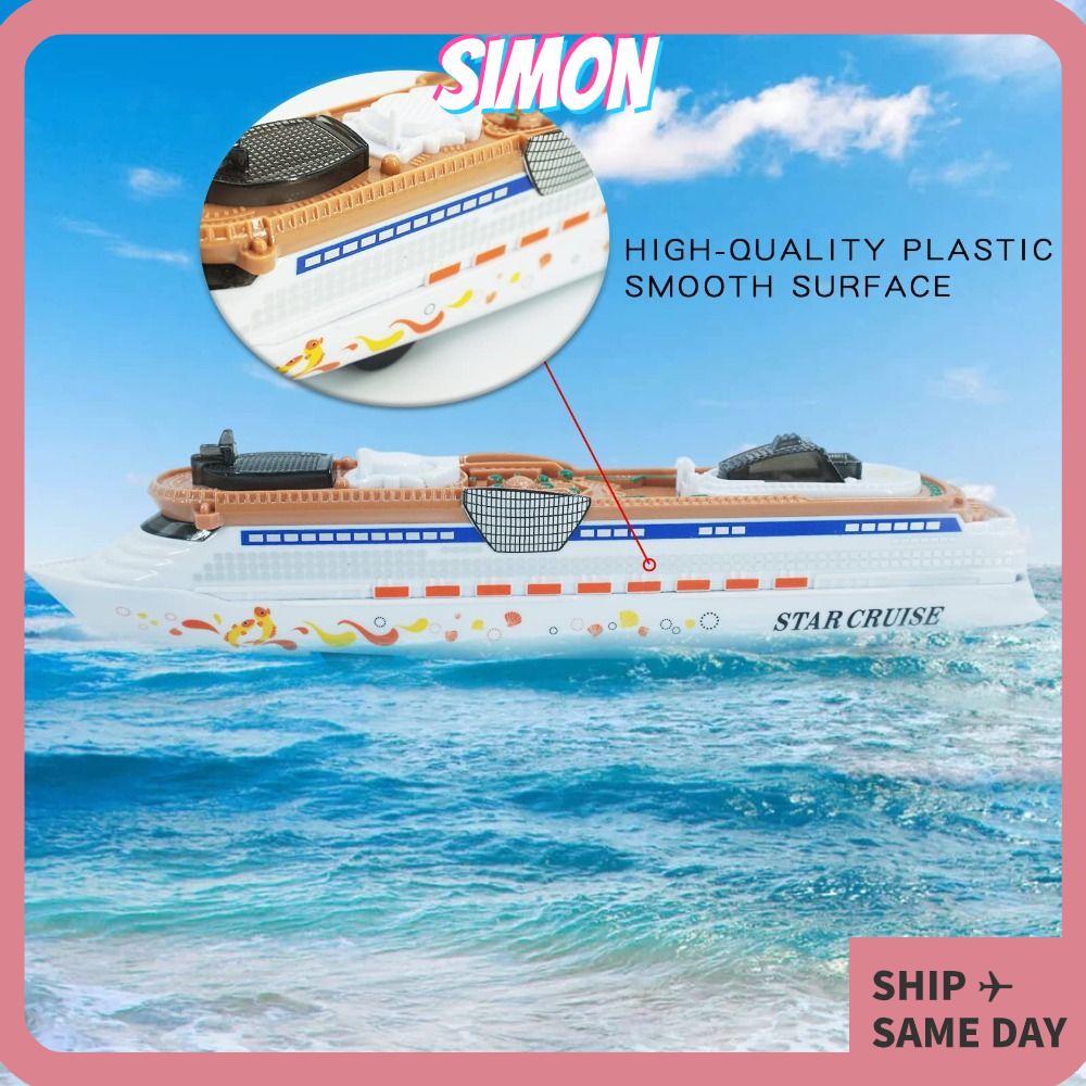 SIMON Cruise Ship Model Toy Collection ของขวัญวันเกิดสําหรับเด็กตกแต่งบ้าน