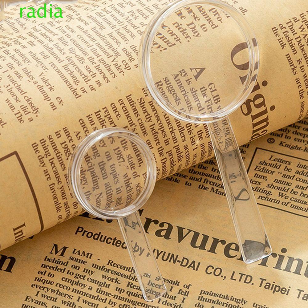 RADIANTZAP 10 ชิ้นแว่นขยายเด็ก,เลนส์ Fresnel โปร่งใสความละเอียดสูง, 40/28 มม.Loupe 3X กระเป๋าแว่นขยายแบบใช้มือถือของเล่นเด็ก