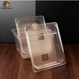 ส่งจากไทย! GN1/2- GN1/4 กล่องเก็บวัตถุดิบ Food Grade PET พลาสติก ทนร้อน-เย็น มีฝาปิด ใส่เห็น ใช้งานร้านอาหาร/บุฟเฟ่ต์
