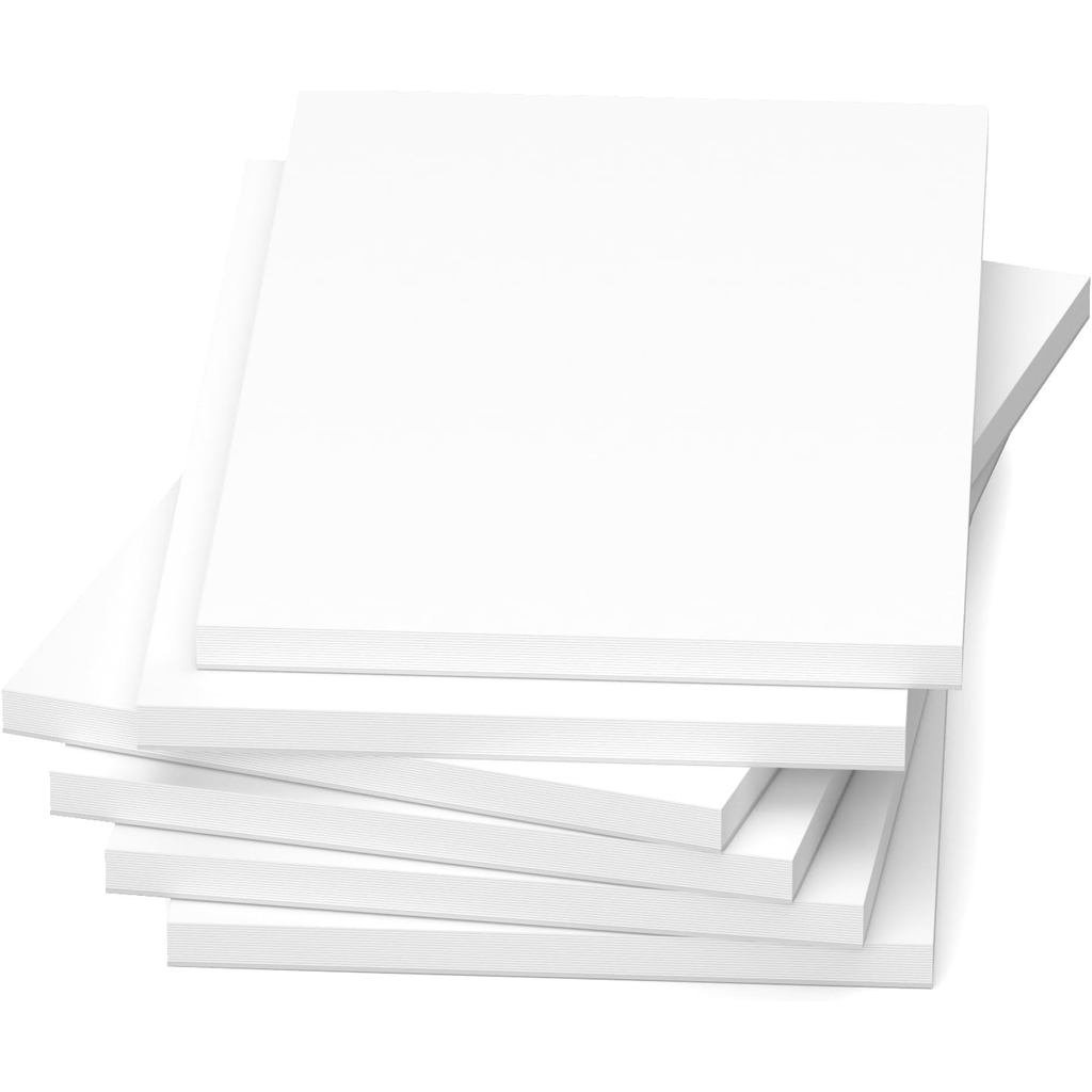 แผ่นโน๊ต 4x6, 6 แพ็ค Mini Blank Notepad 4x6, แผ่นจดบันทึกขนาดเล็ก 4x6, แผ่นรอยขีดข่วน 4x6 กระดาษแผ่น