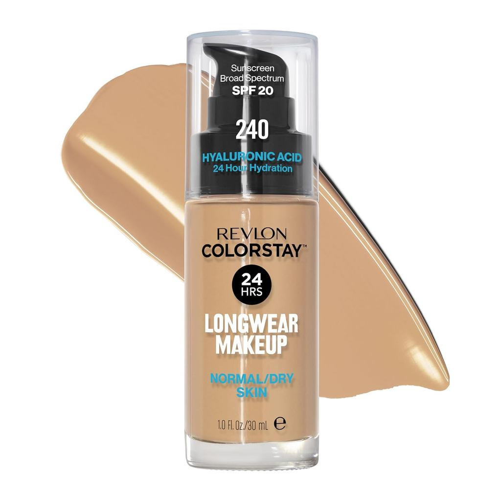 Revlon Makeup Lasting Liquid Foundation เหมาะสําหรับ Neutral and Dry Skin, Sunscreen Index 20, Lasti