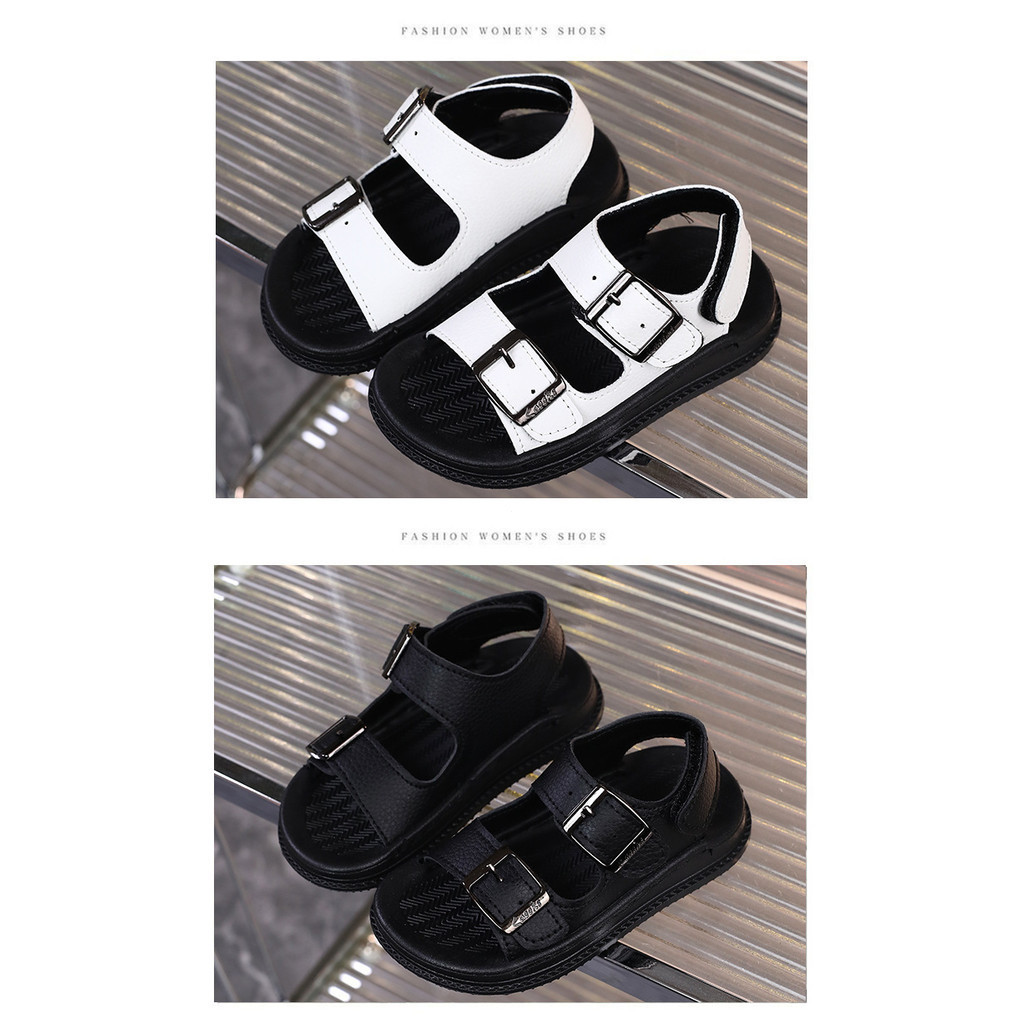 Local shipping Kids Velcro Sandals Non-slip Soft Sole Boys Summer Beach Shoes