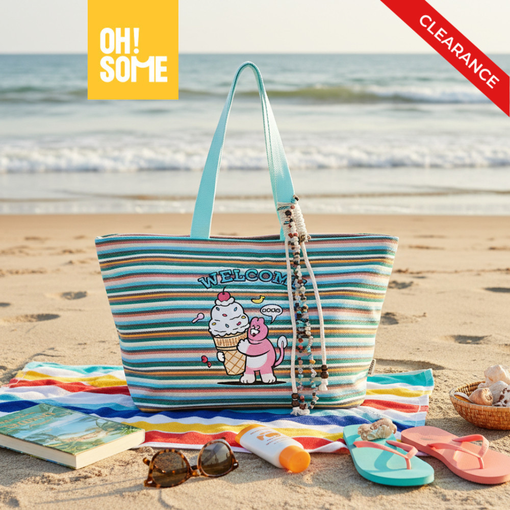 OHSOME x Zizone กระเป๋าผ้าหลากสี ลายแมวพิงโก Pingo Colorful Ice Cream Bag – โปรปัง