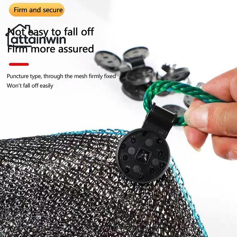 Attainwin 100 ชิ้น Shade ผ้าคลิปพลาสติก Sun Shade สุทธิคลิปเรือนกระจกผ้า Fixing Clamps Grommet รั้วตาข่าย Hook th – โปรปัง