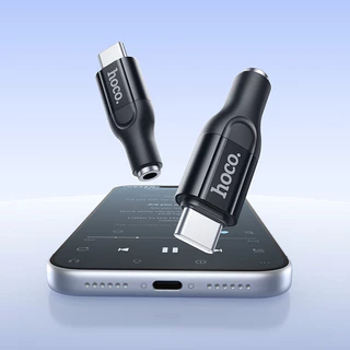 HOCO UPA35 ตัวแปลงหูฟัง Type-C to 3.5mm ชิปเสียง DAC ฟังเพลง / คุยโทรศัพท์ / รีโมท สายแปลงหูฟัง audio converter hc5