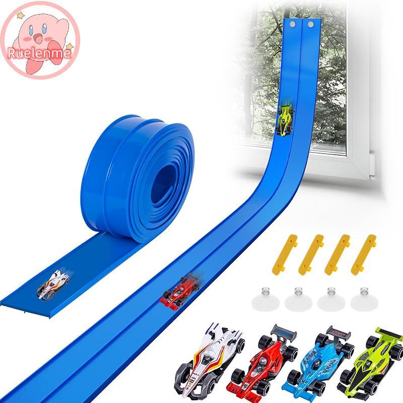 ถูกต้อง 13 ฟุตและ 16 ฟุตยืดหยุ่นการแข่งขัน Tra สําหรับเด็ก, Race Car Ramp Tra พร้อมถ้วยดูดและ 4 รถแข่งขนาดเล็ก TH