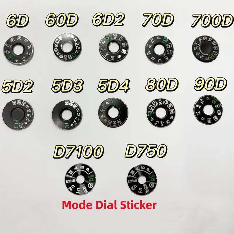 ใหม่โหมดด้านบน Dial สติกเกอร์สําหรับ Canon 80D 90D สําหรับ Nikon D7100 D750 Body Top Dial สติกเกอร์อ