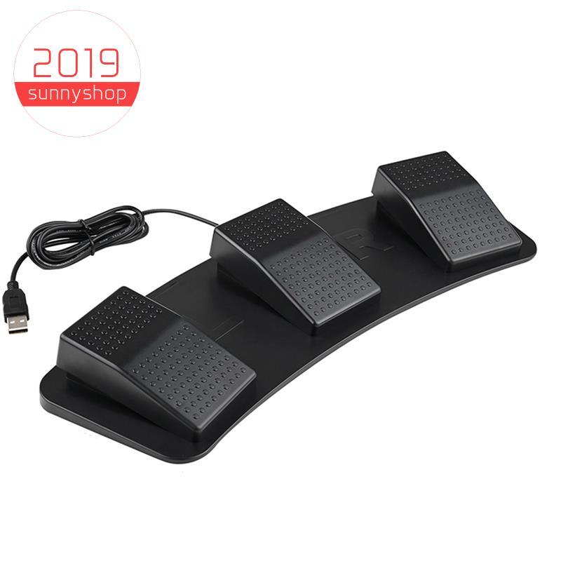[sunnyshop2019]USB Triple Foot Switcher Controller Key คีย์บอร์ดที่กําหนดเองสําหรับเล่นเกมมัลติมีเดี