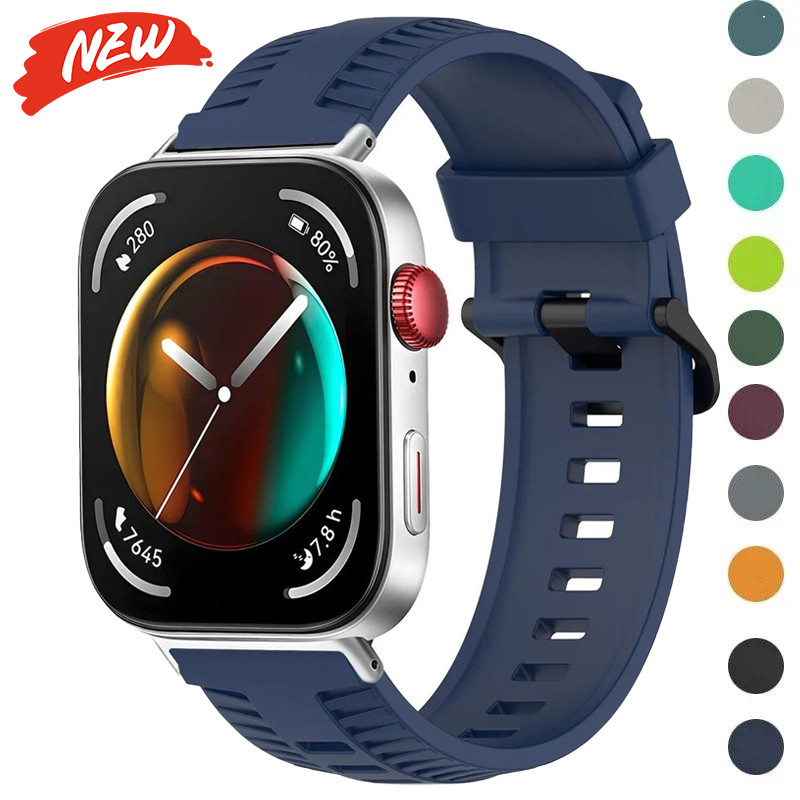 สายซิลิโคนสําหรับ Huawei Watch Fit 5/Fit 5 Pro/Fit 4 Pro/Fit 4 เปลี่ยนสายนาฬิกาสําหรับนาฬิกา Fit 3 กีฬาสร้อยข้อมืออุปกรณ์เสริม