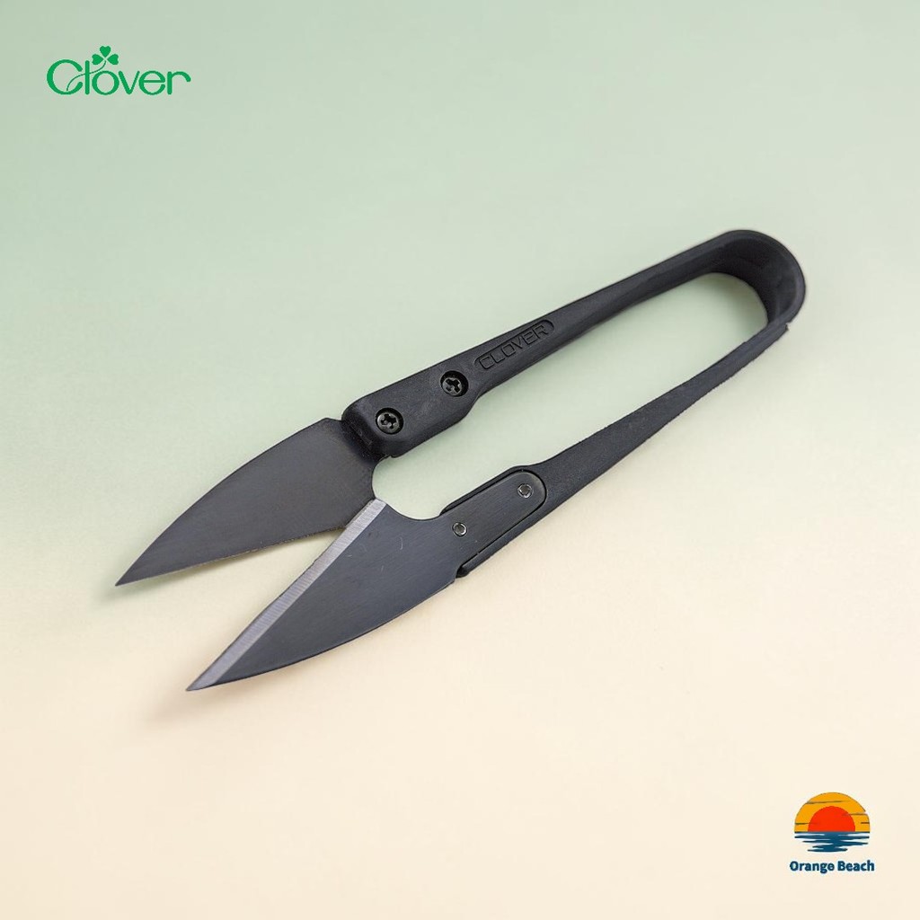 Clover Thread Scissors กรรไกรตัดด้าย ใบมีดดำ&ใบมีดเงิน ญี่ปุ่น/ด้ามไฟเบอร์/พร้อมปลอกมีด