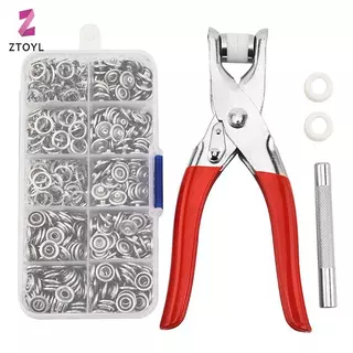[ZTO-t] ชุด Snap Fasteners Kit Tool, Metal Snap Buttons แหวนพร้อมคีมยึดกดชุดเครื่องมือสําหรับตัดเย็บเสื้อผ้า