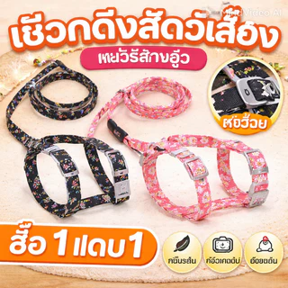 🐾สินค้าพร้อมส่ง🐱สายจูงสัตว์เลี้ยง สายจูงแมว น่ารัก 1.5M ปรับได้