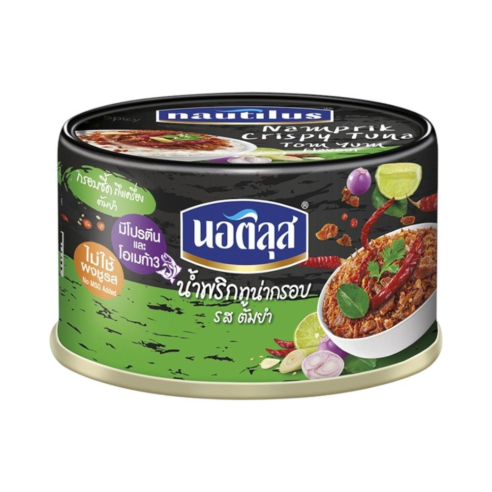 [สินค้าส่งด่วน] นอติลุส น้ำพริกทูน่า รสต้มยำ 30 ก. NAUTILUS NAMPRIK CRISPY TUNA TOM YUM 30G.