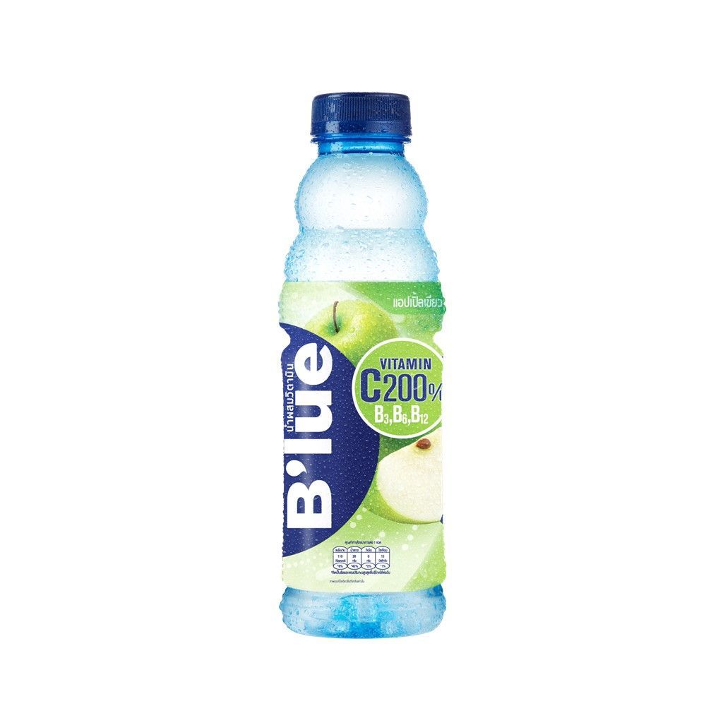 [สินค้าส่งด่วน] บลู น้ำผสมวิตามินกลิ่นแอปเปิ้ลเขียว500มล BLUE VITAMIN DRINK GREEN APPLE 500 ML.